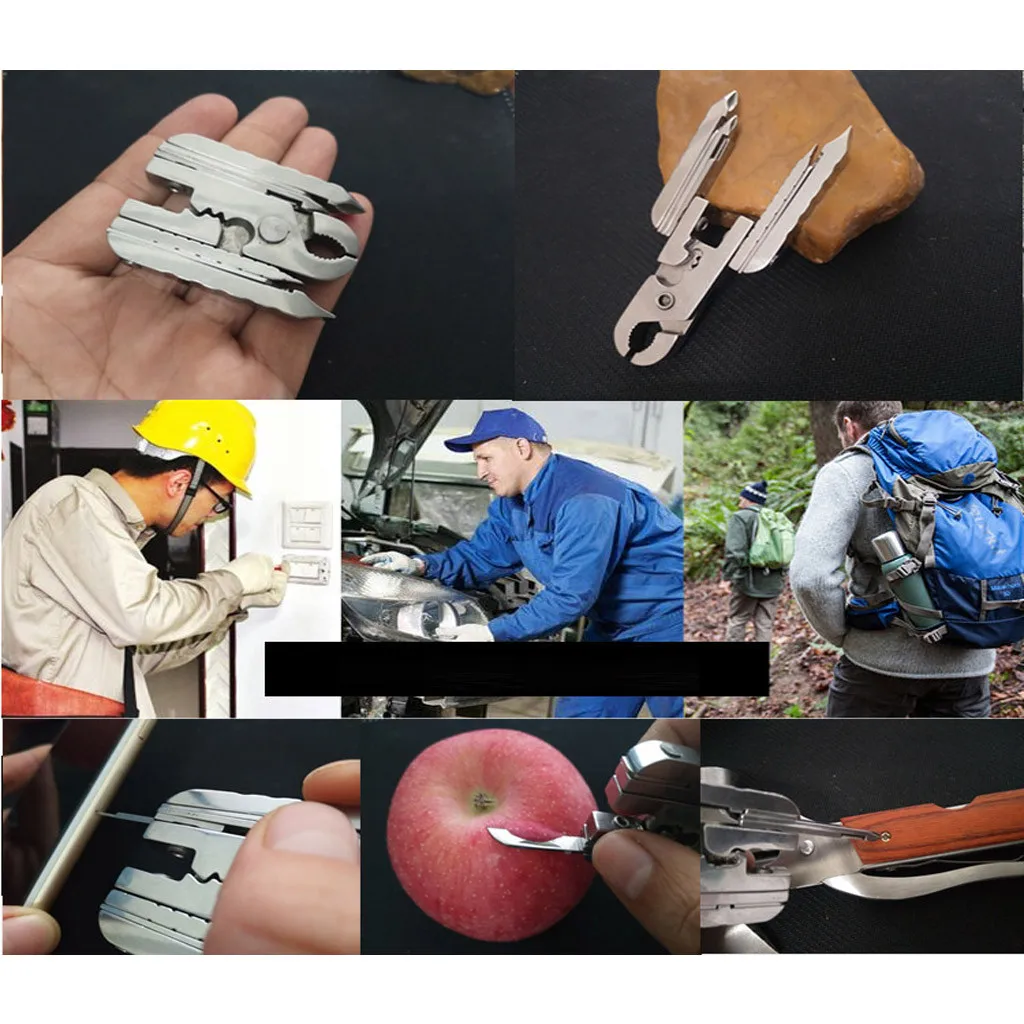 1pcs Outdoor Mini Portable Folding Multi Tool Plier Hand Pliers Multifunctional Pocket Hiking Camping Tools#p4 | Спорт и развлечения