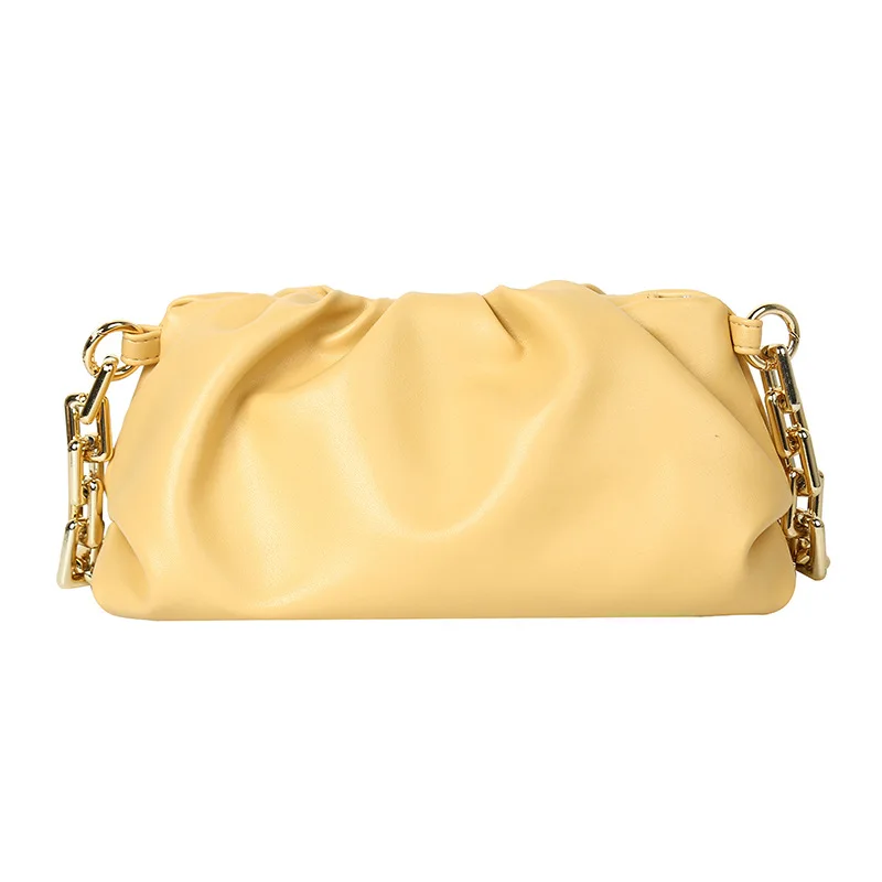 

Women's Bag 2020 new fashion PU pleated one-shoulder underarm bag to carry a cloud bag