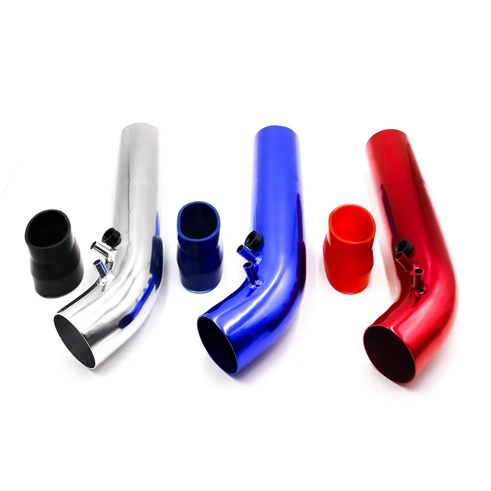

Car modified 76mm universal cold air intake pipe kit aluminum mushroom head air filter aluminum tube long style