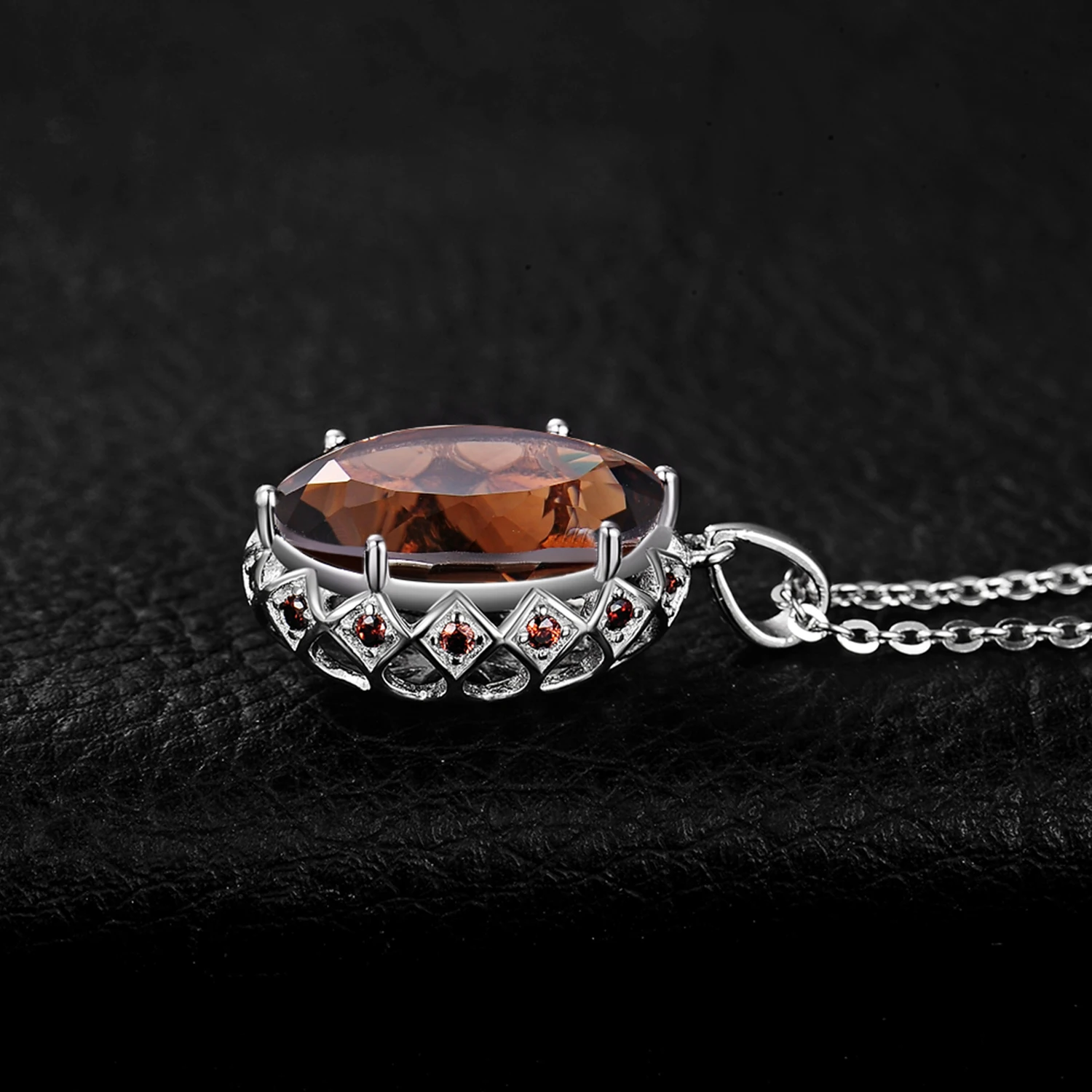 JPalace 8ct натуральный розовый кварц бусы ожерелье 925 драгоценные камни из