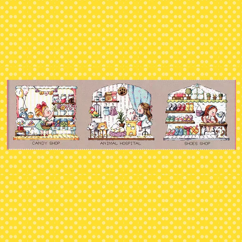 

G169 Stich Cross Stitch Kits Craft Packages Cotton Fabric Floss Counted New Designs Needlework Embroidery Cross-Stitching