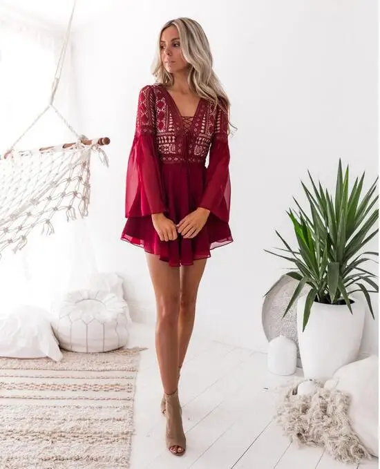 Ажурное белое платье пикантное женское шифоновое мини-платье Полупрозрачное