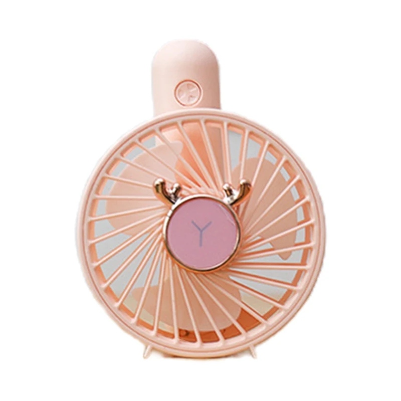 

Portable Fawn Handheld Mini Air Cooler Fan USB Rechargeable Small Personal Cool