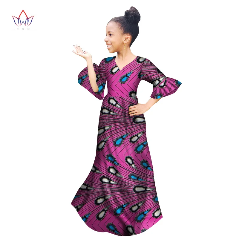 2020 африканская Женская одежда детские традиционные хлопковые платья Дашики с