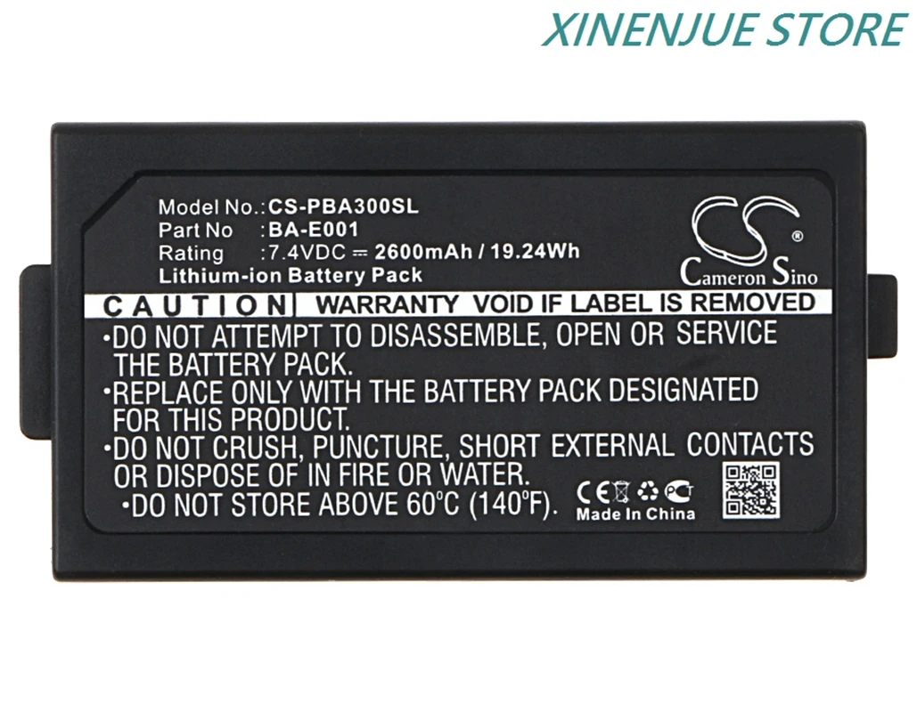 Портативный аккумулятор для принтера 2600/3300mAh Brother PT-E300/E500/E550W/H300LI/H500LI/P750W Sonel PAT-10 PAT-2