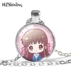 Новинка 2021, ожерелье в виде фруктов, Yuki Kyo Shigure аниме-подвески, круглые стеклянные фото ожерелья, ювелирные изделия в подарок, 25 мм