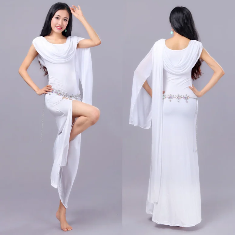 

2pcs/set Women Dance Costume Performance Lady Stage Latin Shirts With Skirt