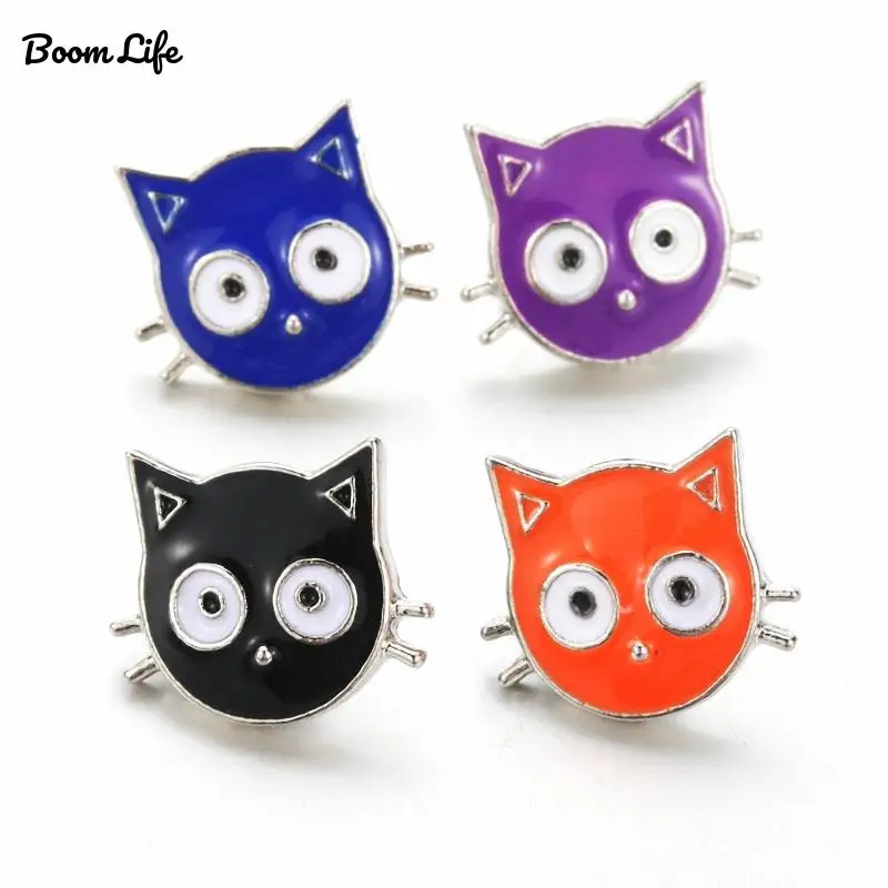 10 шт./лот новые ювелирные изделия с кошачьими ушками 12 мм кнопки со стразами