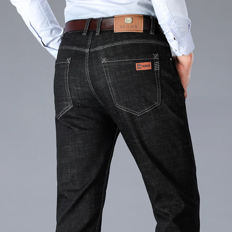 Новинка Осень-зима 2020 мужские облегающие деловые джинсы модные повседневные