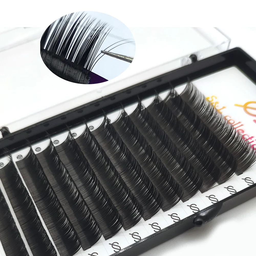 16rows/case 5~20mm mix premium natural synthetic mink individual eyelash extension makeup cilia professional | Красота и здоровье