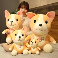 new arrival cute sitting dog plush toy for baby kids playmate soft stuffed animal dog plush toy gifts for kids birthday
