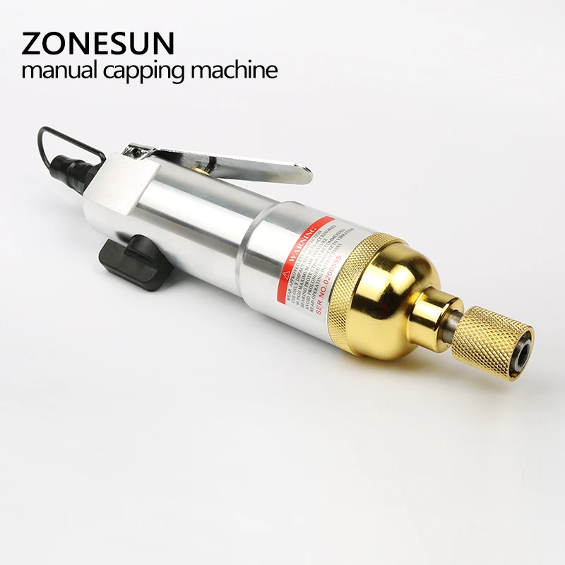 ZONESUN Capping Machine Handheld Bottle Capper Pneumatic Power Tools Water lid Tightener Diameter 10-50mm | Бытовая техника