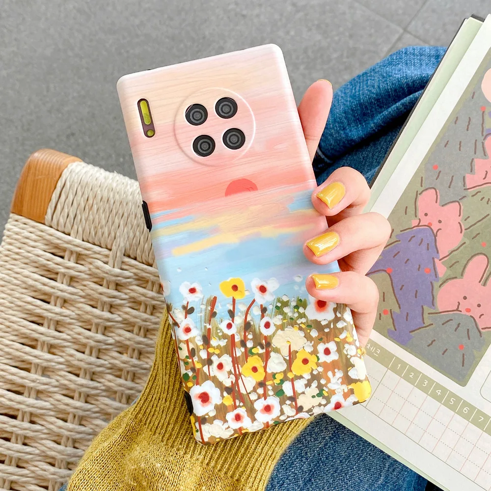 Чехол для телефона Huawei Mate 20 30 Mate30 P20 Pro P30 P40 силиконовый защитный чехол с рисунком