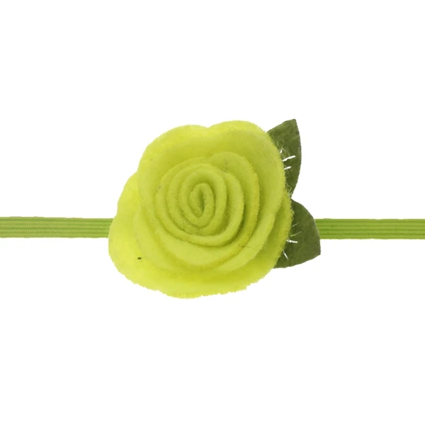 fruit green 4 см Детская повязка на голову девочки Войлок Цветок Корона ободки розы листья эластичные волосы группы детей фотографии реквизит Детские аксессуары для волос - Цвет: fruit green