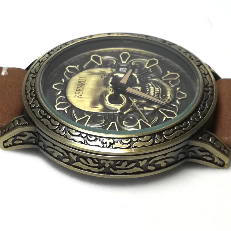 Часы наручные мужские кварцевые с черепом модные брендовые роскошные стильные