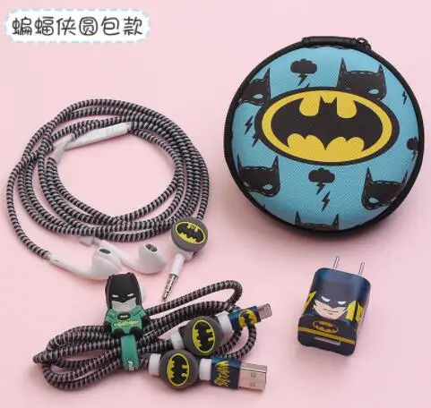 1 комплект мультяшный USB защитный кабель Winder наклейки для зарядного устройства кабельный провод Органайзер тпу спиральный шнур протектор для iphone 5 6 7