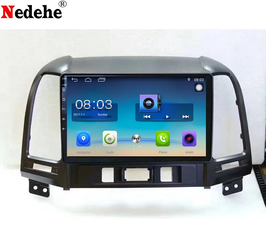 Nedehe 9 дюймов 2G + 32G Android 8 1 автомобильный dvd gps навигатор для HYUNDAI SANTA FE santafe 2006 2007 2008 2010