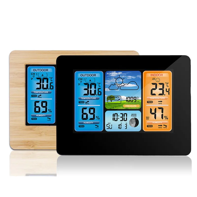Метеостанция Барометр термометр гидрометр беспроводной сенсорный ЖК дисплей