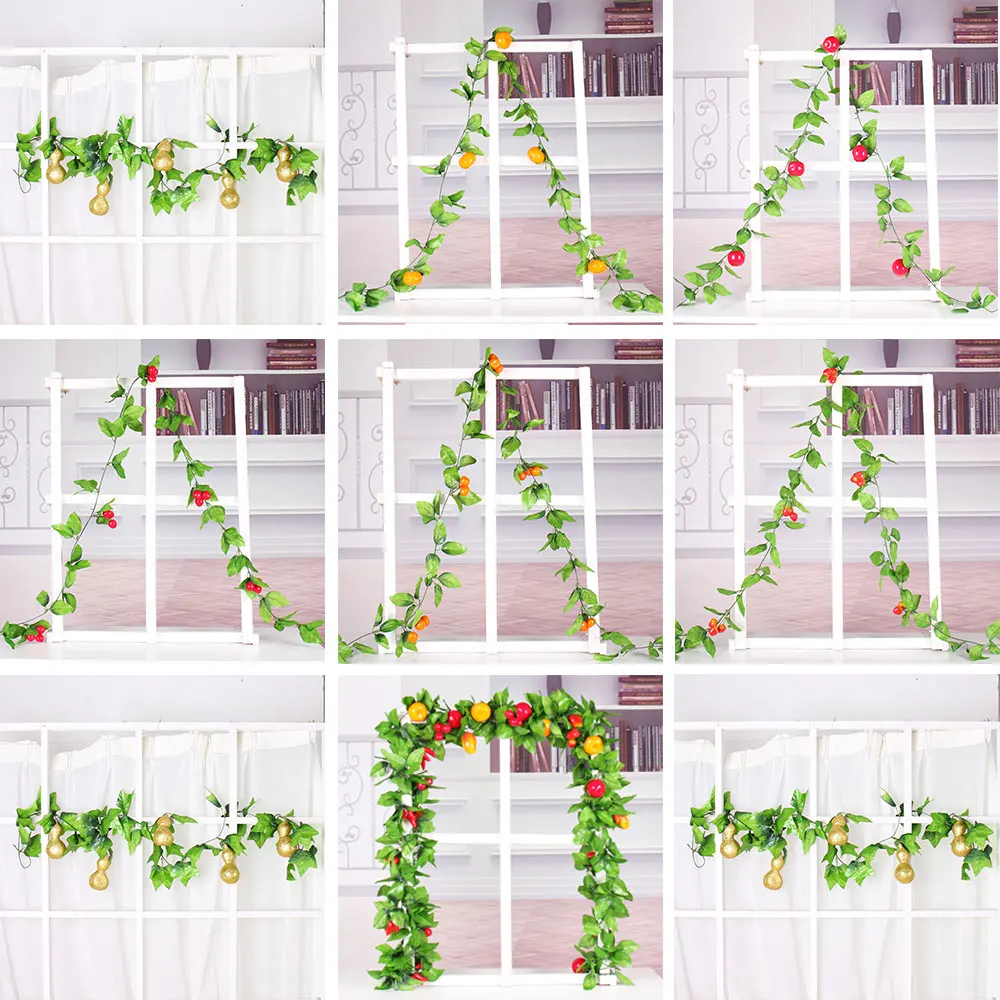 Искусственные фруктовые гирлянды искусственные растения листья лозы для дома