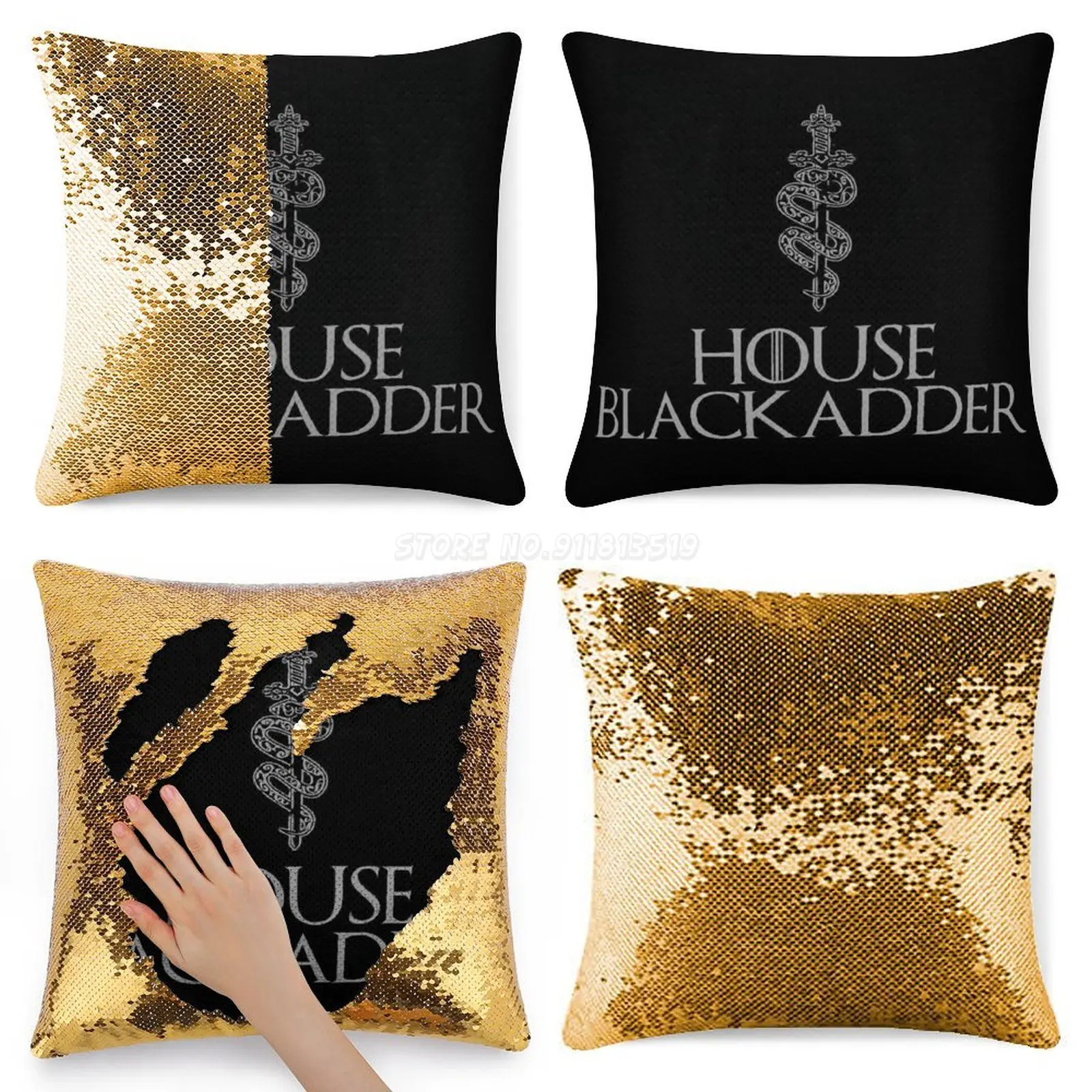 Наволочка с пайетками для дома украшение кафе меняющая цвет наволочка черным