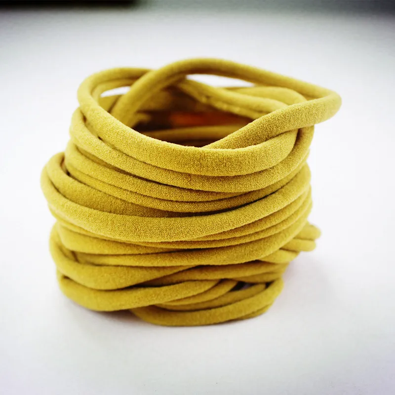 Color 8 Dark yellow Телесного цвета, нейлоновые детские повязки на голову, нейлоновые эластичные, один размер, подходят для всех, супер мягкие, тонкие, тянущиеся, объемные, сделай сам, для рукоделия, для детского душа, 10 шт. HB388D - Цвет: Color 8 Dark yellow