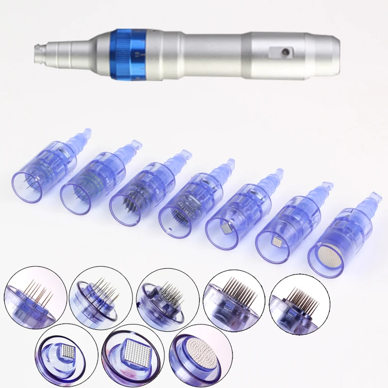 Картридж с байонетной иглой Dr. Pen A6 для электрической ручки Derma Pen Microneedling MTS Skin Care 9/12/36/42 / Nano Tattoo PMS 1/3/5 / 7pin