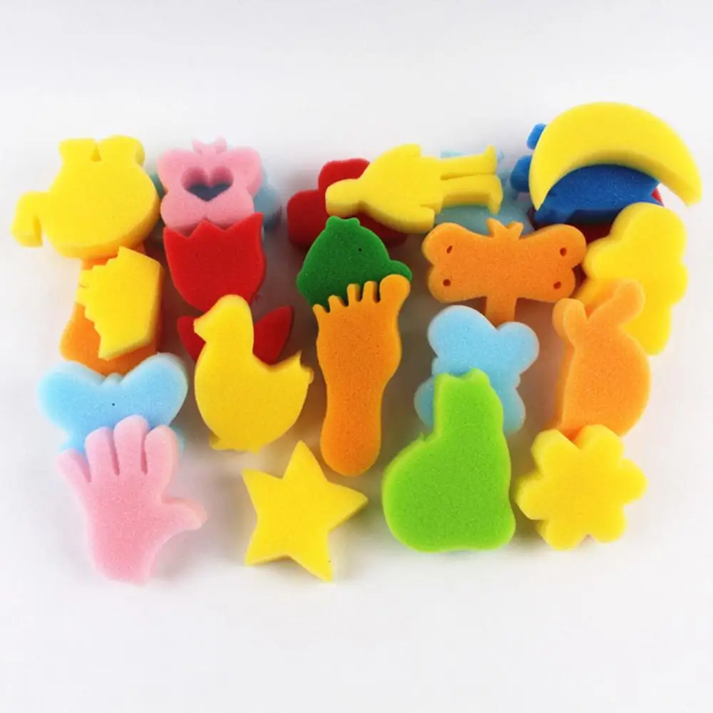 

24Pcs Colorful Assorted Sponge Children DIY Painting Art Craft Education Toy Kid toy Early educational learning craft diy toys