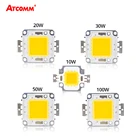 COB светодиодные бусины 12 в 30 в 10 Вт 20 Вт 30 Вт 50 Вт 100 Вт Высокая мощность встроенный светодиодный чип лампа Диодная матрица прожектор квадратный прожектор