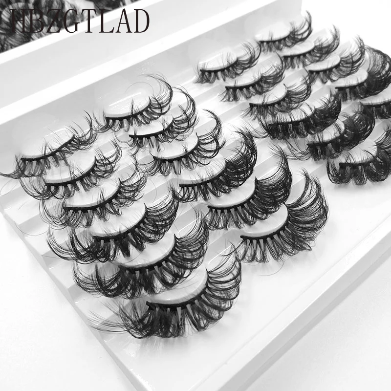 24 пар/упак. пушистые ресницы 27 мм 3d норковые длинные толстые натуральные
