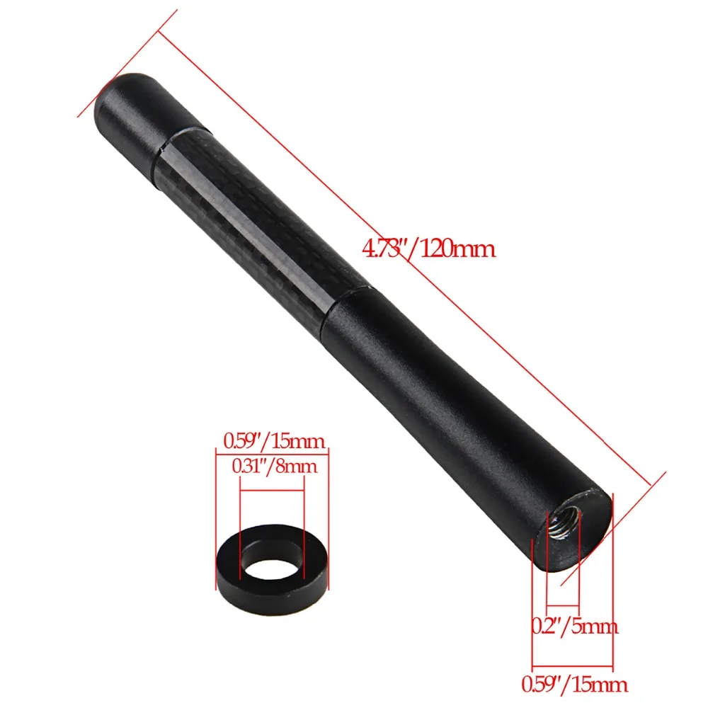 Автомобильная антенна POSSBAY для крыши автомобиля 4 37 дюйма черное углеродное