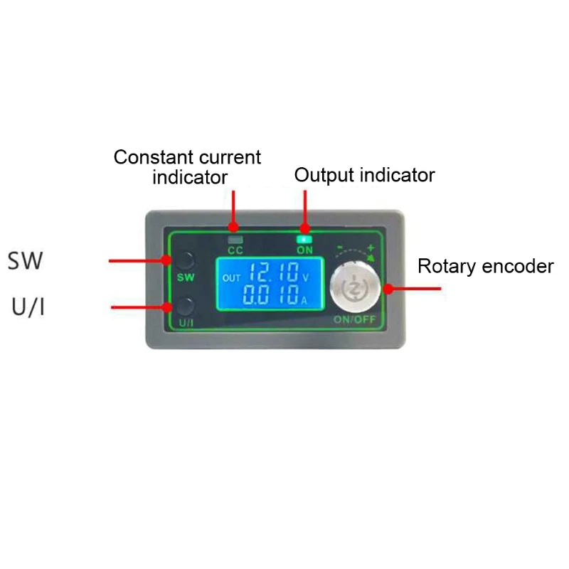 

50V 12A 600W Programmable CNC Step-down Power Supply Module LCD Digital Display R9JC