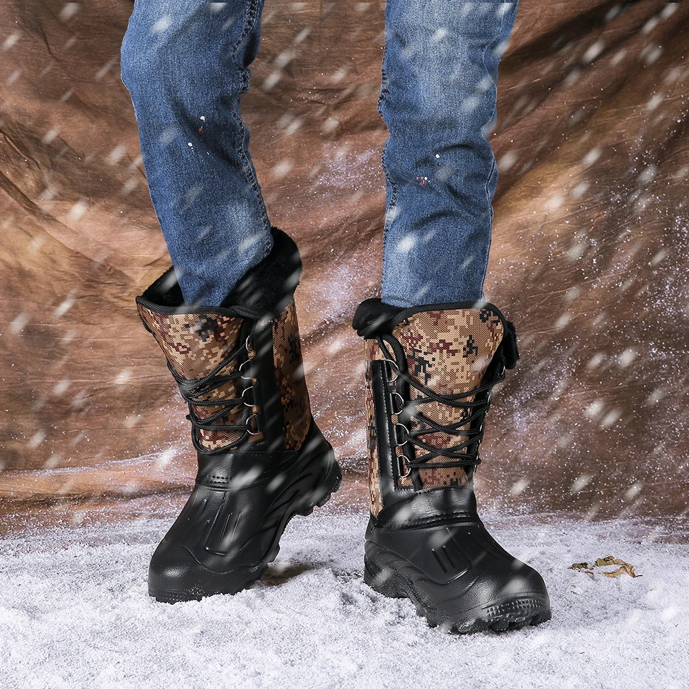 

Men Winter Boots Warm Waterproof Sneakers 2021 Outdoor Activities Fishing Snow Work Boots Male Footwear Men Shoes Fishing Boots