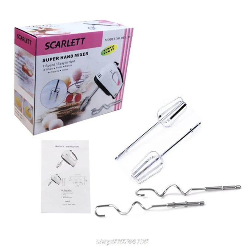 

US/EU/UK Plug Electric Food Mixer 7 Speeds Adjustable Dough Blender Hand-held Egg Beater Cream Whisk for Kitchen N05 20 Dropship