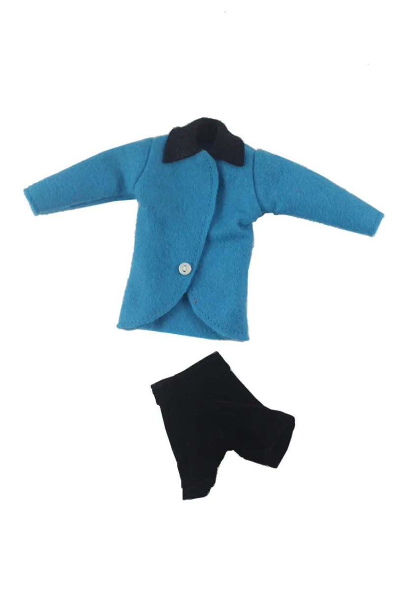 

Fashion Blue Jacket Black Pants Outfit Suit Sets for Barbie BJD FR SD Doll Clothes Role Play Accessories Toys for Girl