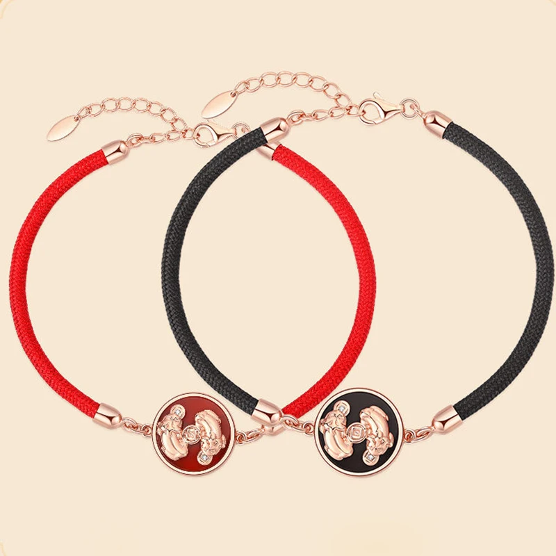 Браслет ручной работы с двумя храбрыми бусинами для мужчин и женщин ювелирные