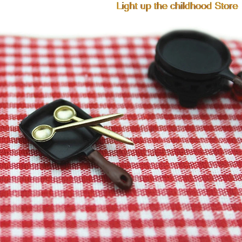 

Dollhouse Mini Cutlery Alloy Spoon Simulation Kitchen Tools Model Toys for Doll House Decoration Dollhouse Miniature Accessories