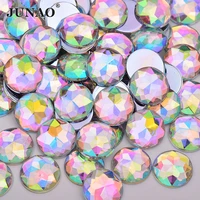 junao 6 8 10 12 16 20 30 36 52mm large crystal ab round rhinestone non hot fix flatback acrylic stone for diy clothes crafts