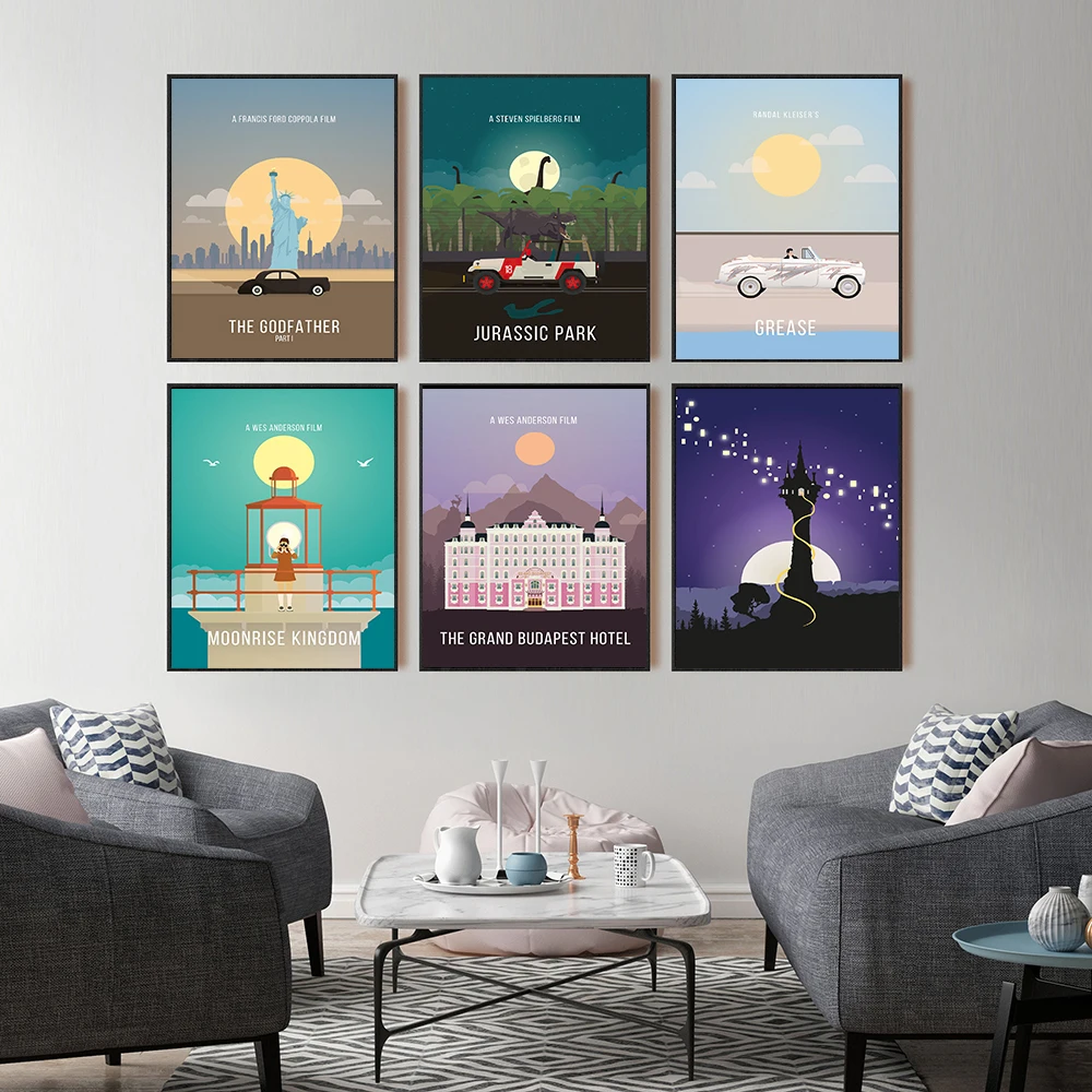 

Famous Movie Park Canvas Poster Inspired Painting Minimalist New York Cuadros Poster and Print Wall Art Pictures for Living Room