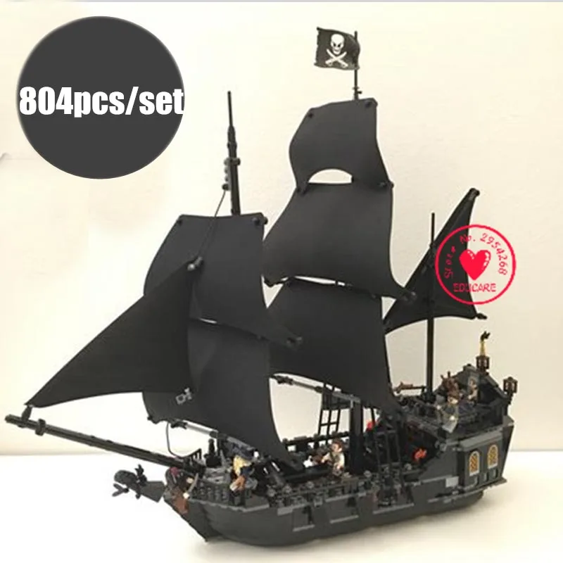 Новинка Пираты Черная жемчужина подходят для пиратов кораблей строительные