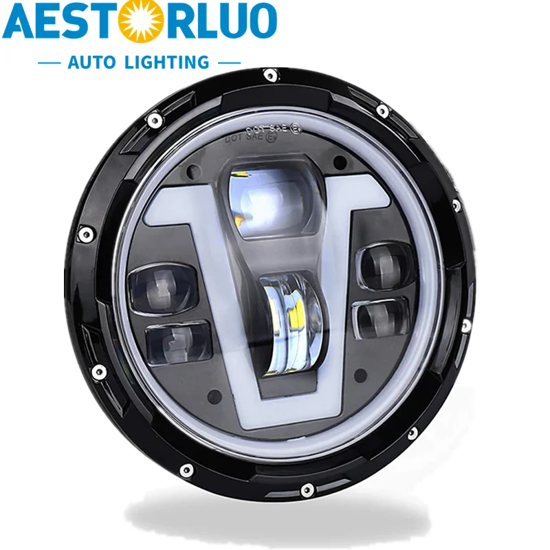 AESTORLUO 2 шт. Заводская поставка 7 дюймовая светодиодная круглая фара для JEEP Wrangler DRL
