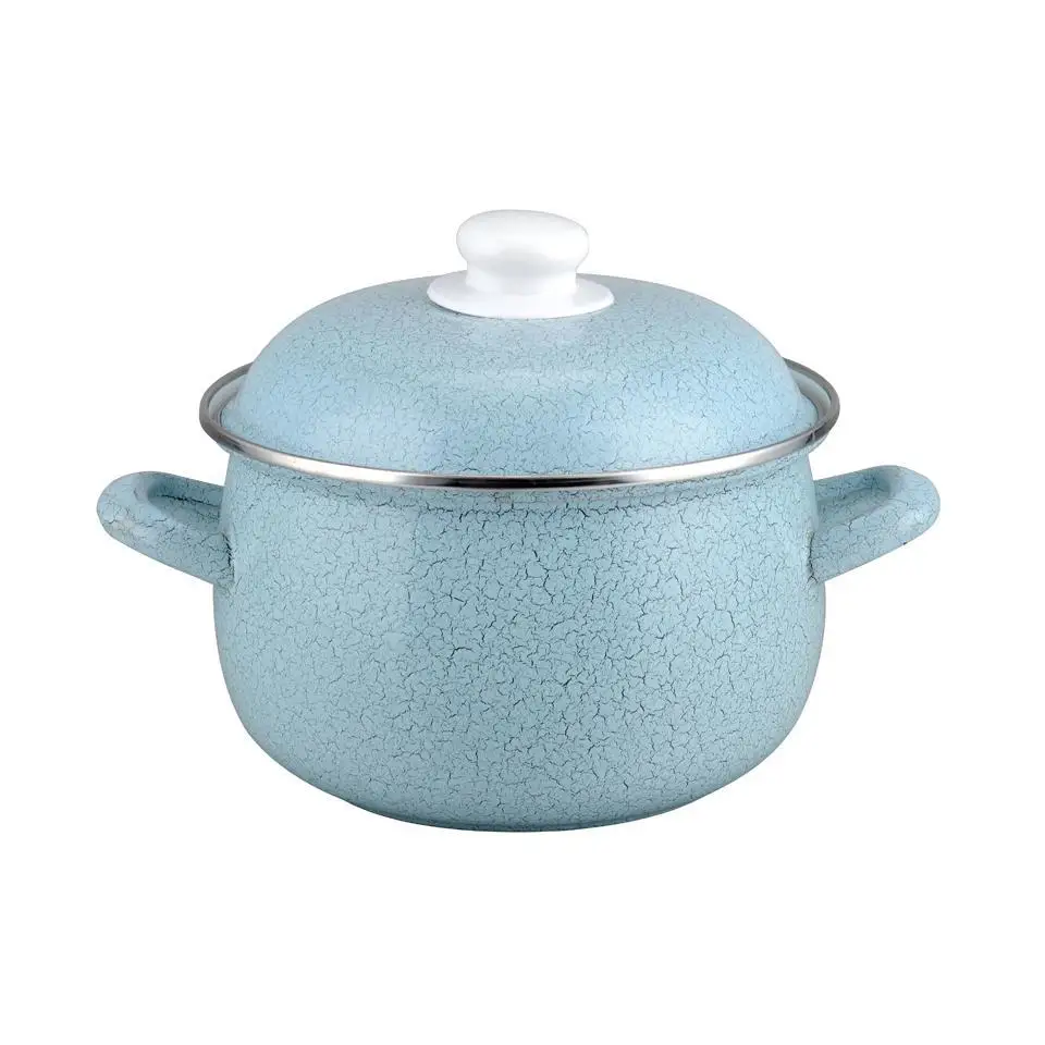 

Japanese porcelain enamel blue pink ice crackle glaze thickening soup pot stewpot stockpot saucepan induction gas cooker 18-26cm