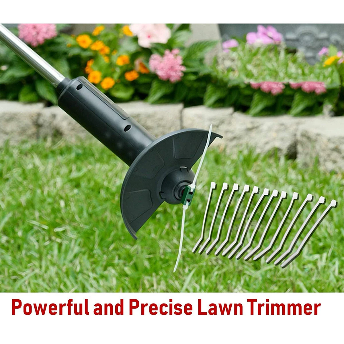 

Electric Lawn Mower 2000mAh Li-ion Cordless Grass Trimmer Auto Release String Cutter Pruning Garden Tools
