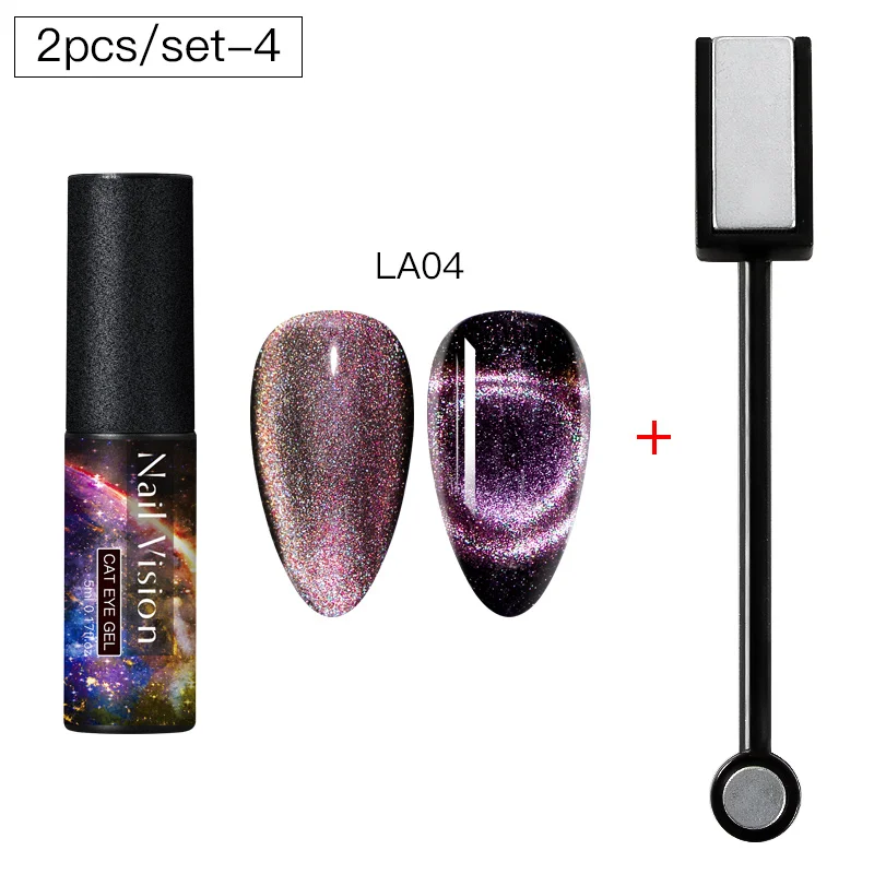HHZH08027 Nail Vision 9D Galaxy Cat Eye Nail Gel Chameleon Magnetic Soak Off UV Nail Varnish 5D/7D 5ml Semi Permanent Manicure Gel Lacquer - Цвет: HHZH08027