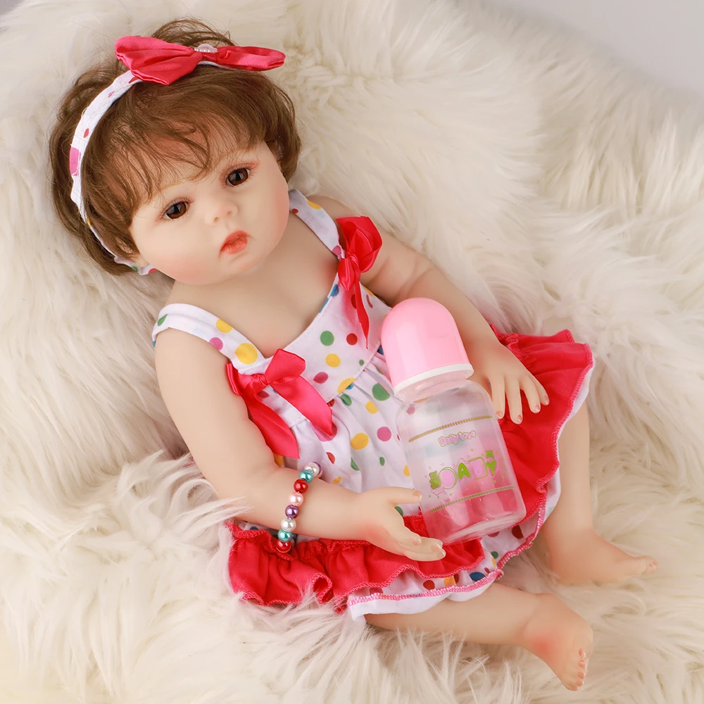 Hoomai Realistic Newborn Baby curly hair 18 '' Full Silicone Body Lifelike Bebe Reborn Dolls For boy Children Birthday Gift | Игрушки