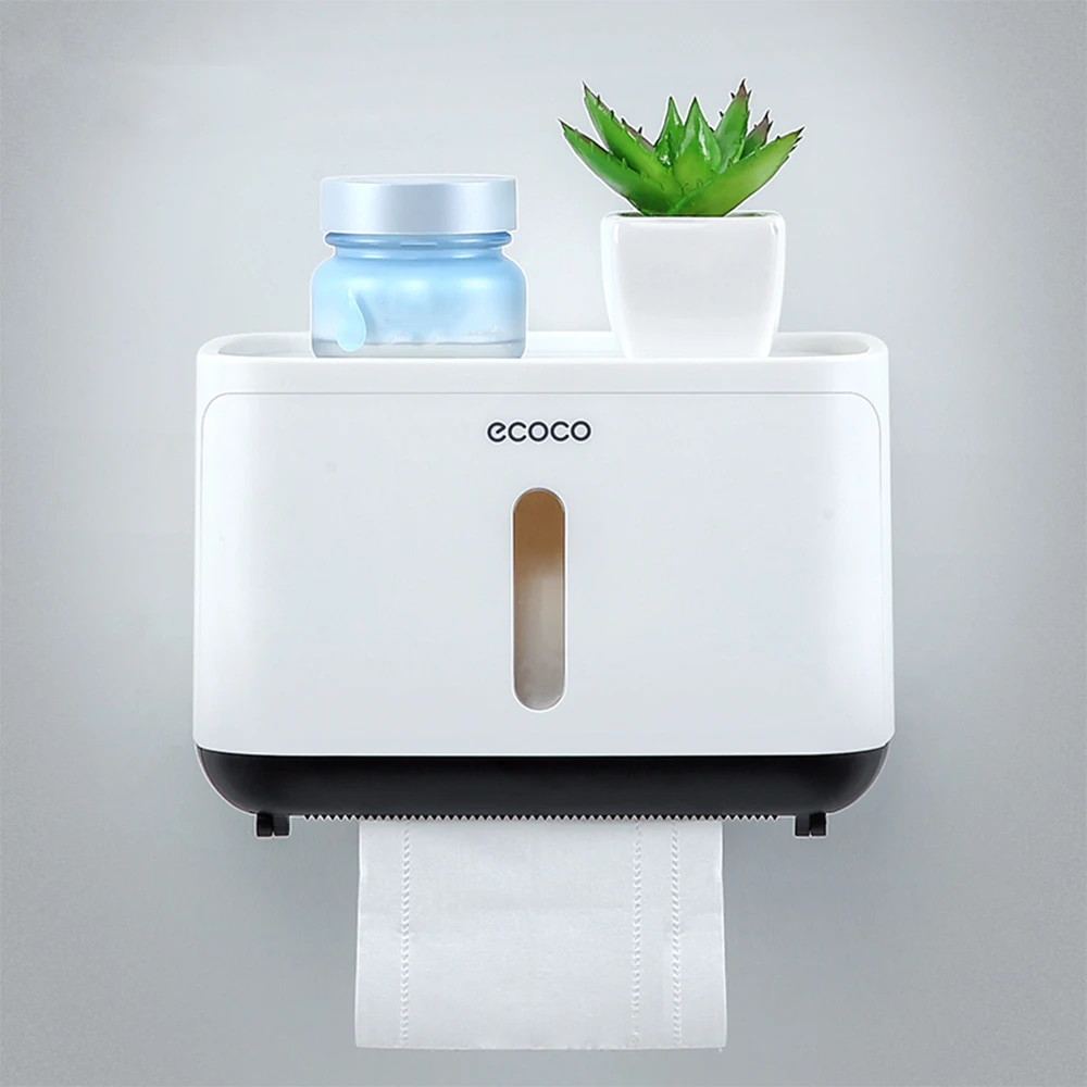 Ecoco коробка для туалетных Салфеток Настенный диспенсер для бумажных полотенец Ванная комната Бессердечный диспенсер для туалетных салфеток