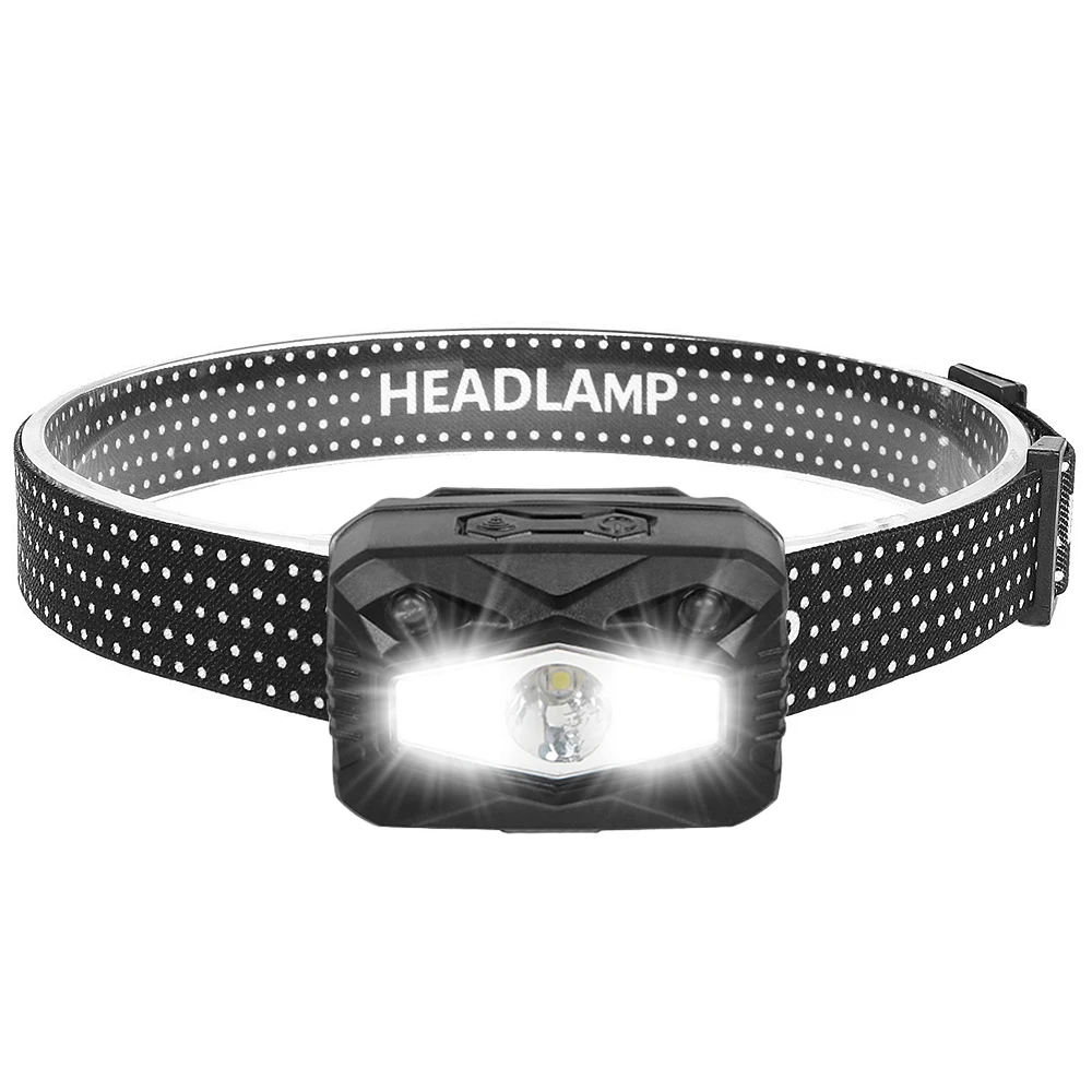 Мини Фонарь налобный портативный со встроенным USB аккумулятором на 1200 мА ·