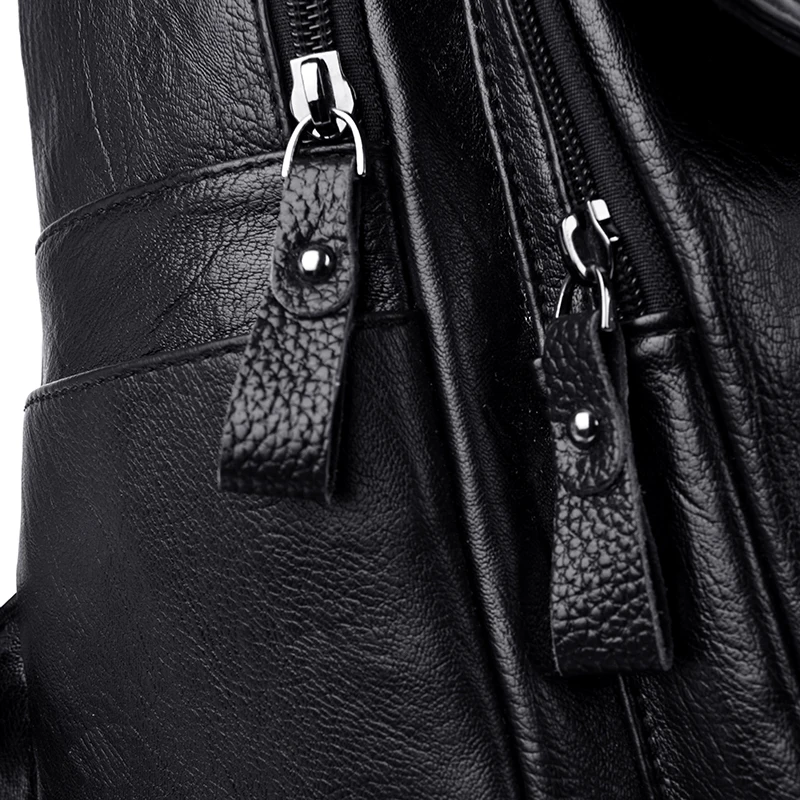 Женские кожаные рюкзаки высокого качества 2019 вместительный дорожный