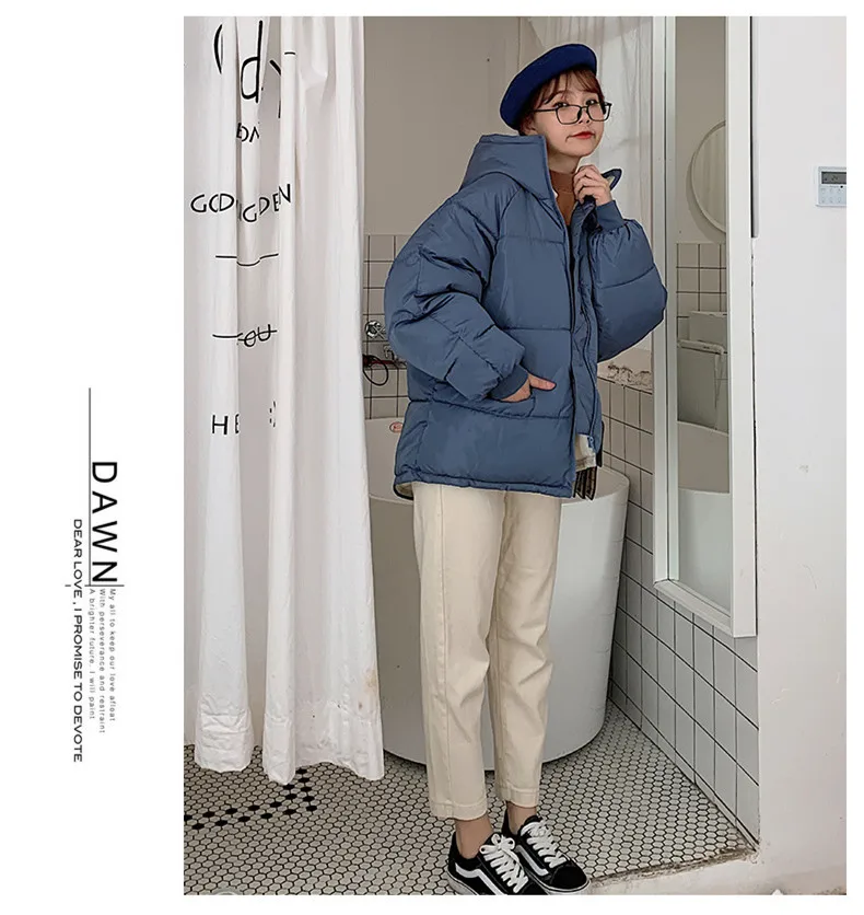 RUGOD Korean solid cotton women coat Fashion Plus Size Down Jacket Auturm winter Thicken Warm Cotton outwear parka overcoat