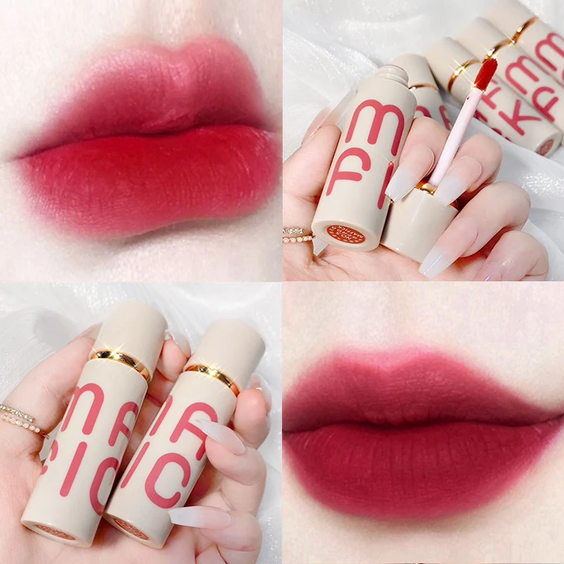 

Бархатный блеск для губ, красивая глазурованная матовая текстура, водостойкая и устойчивая к поту губная помада, яркий цвет, стандартная Ко...