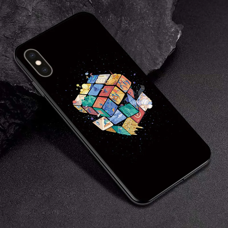 TPUBLK550 Черный чехол из ТПУ для Apple iPhone X XR XSMax 11 чехол Модный мультяшный астронавт для Apple iPhone 6 6S 7 8 Plus чехол для телефона бампер - Цвет: TPUBLK550